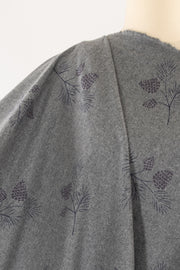 Lavender Pine Cones Cotton Flannel Woven