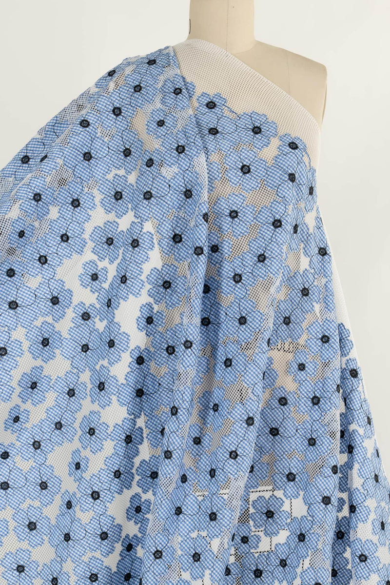 Lazy Daisy Embroidered Woven - Marcy Tilton Fabrics
