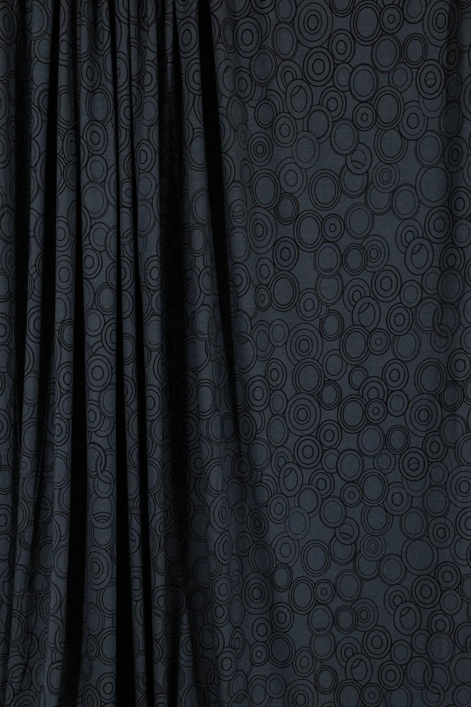 Lead Gray Circles USA Knit - Marcy Tilton Fabrics