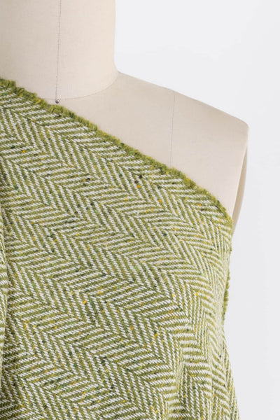 Lichen Herringbone Scottish Wool Woven - Marcy Tilton Fabrics
