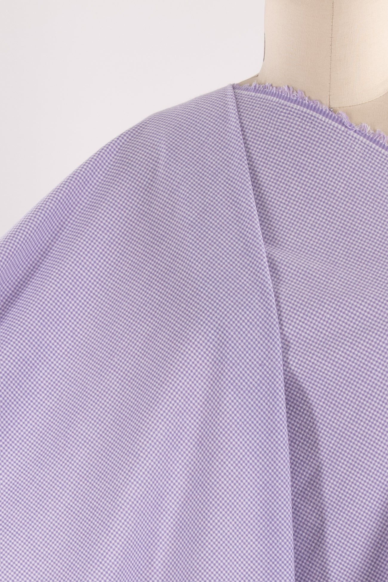 Lilac Cotton Gingham Woven