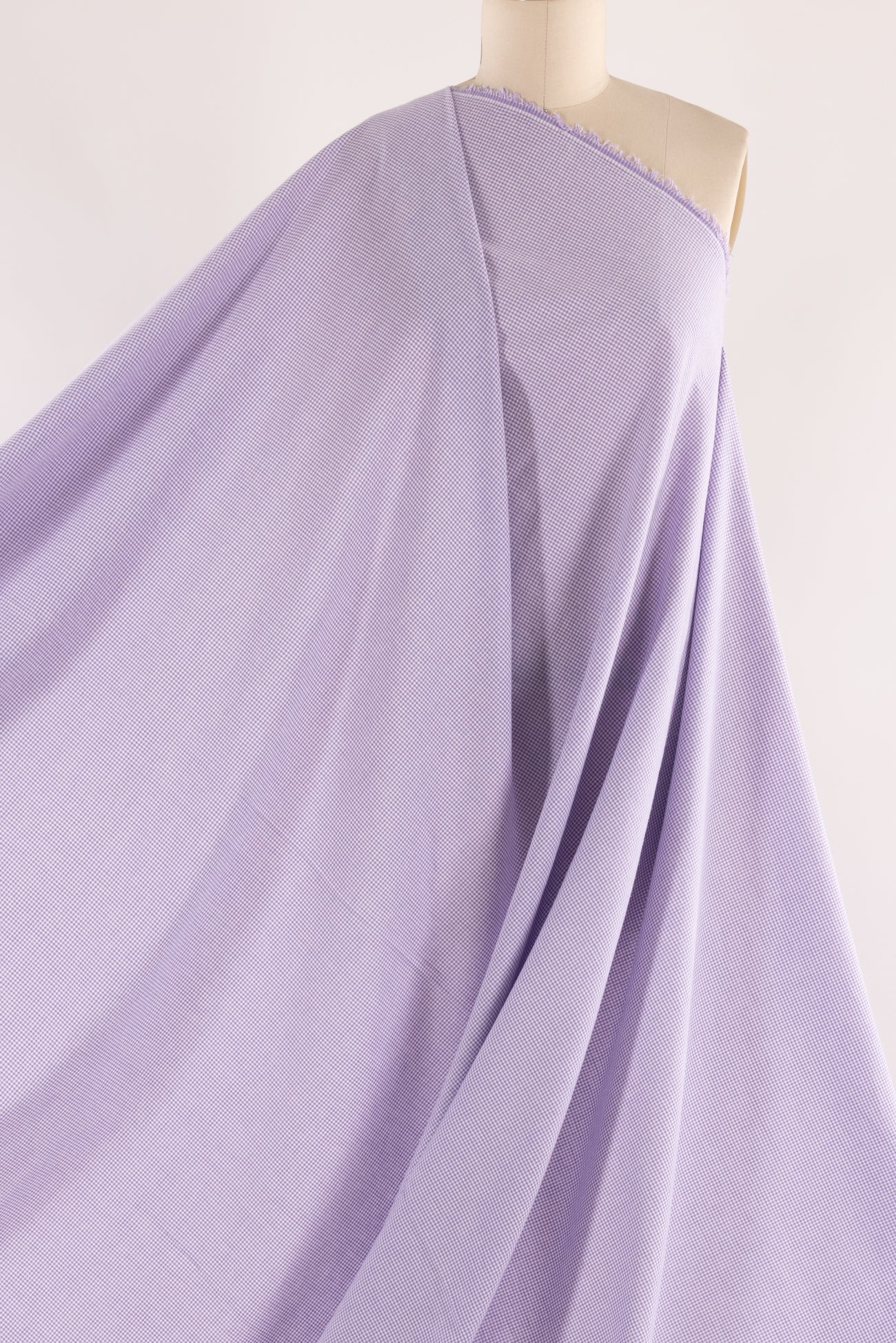Lilac Cotton Gingham Woven