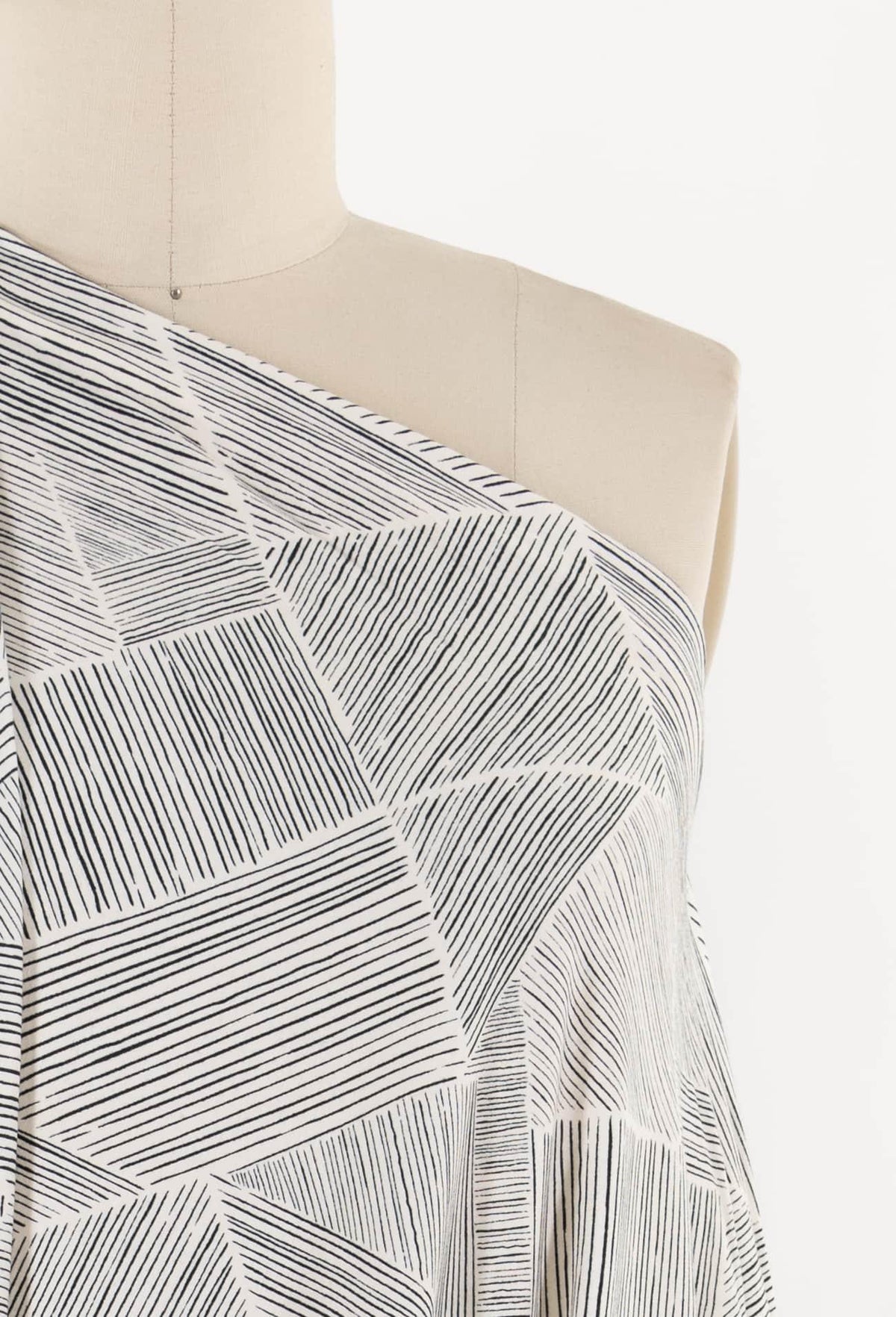 Linear Geometry Cotton Knit - Marcy Tilton Fabrics