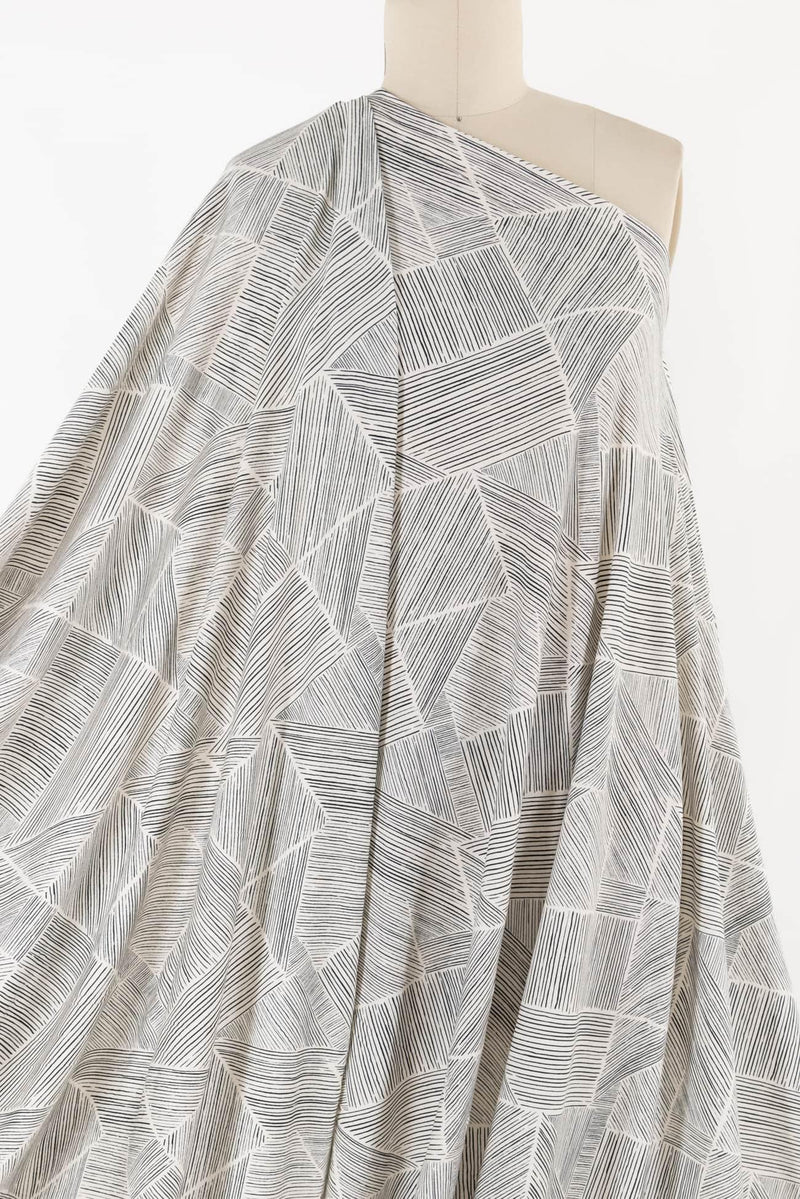 Linear Geometry Cotton Knit - Marcy Tilton Fabrics
