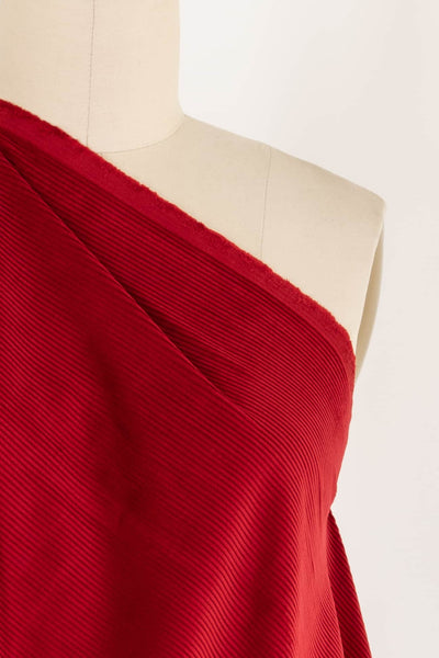 Lipstick Red Italian Cotton Corduroy - Marcy Tilton Fabrics
