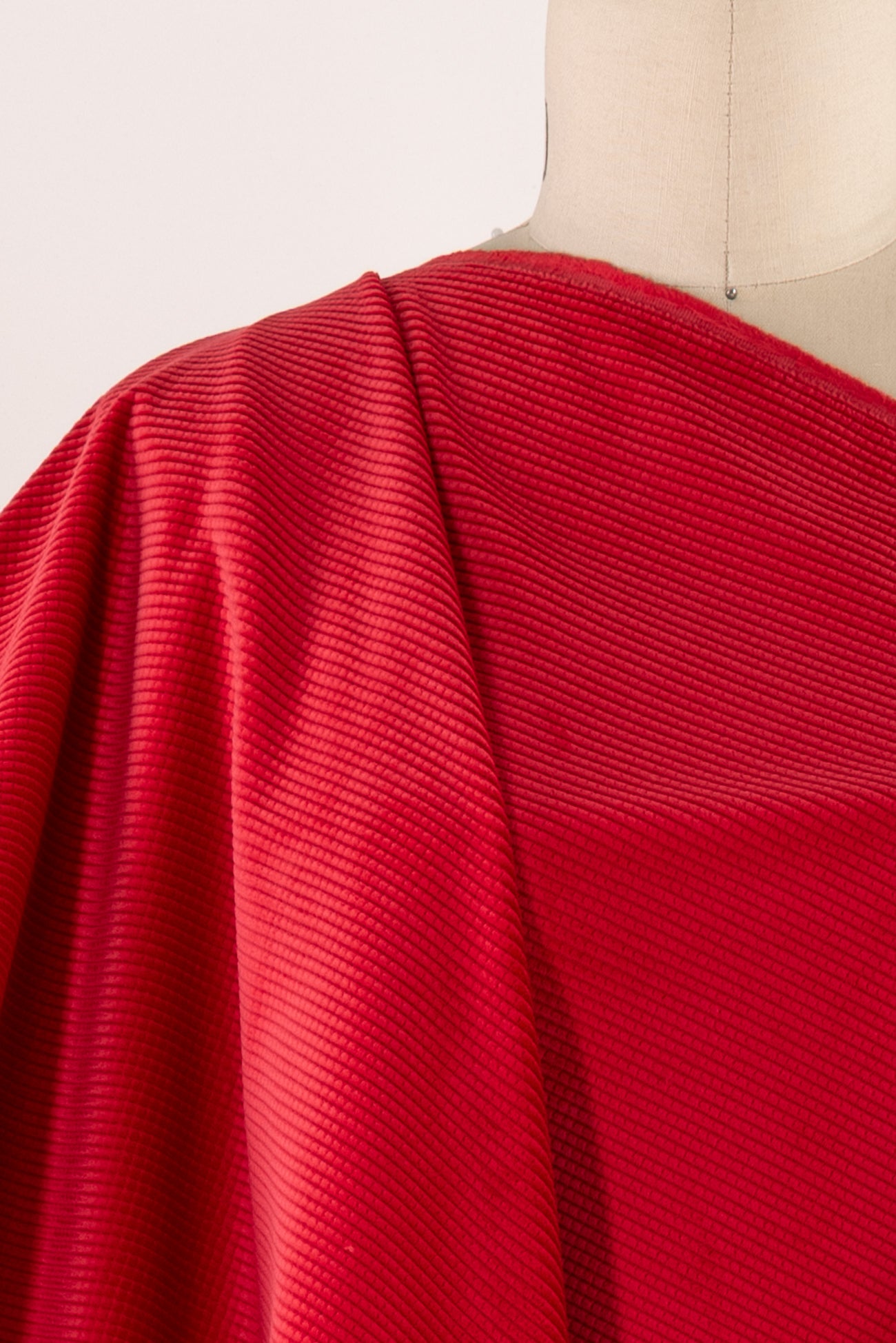 Lipstick Red Italian Cotton Cut Corduroy Woven