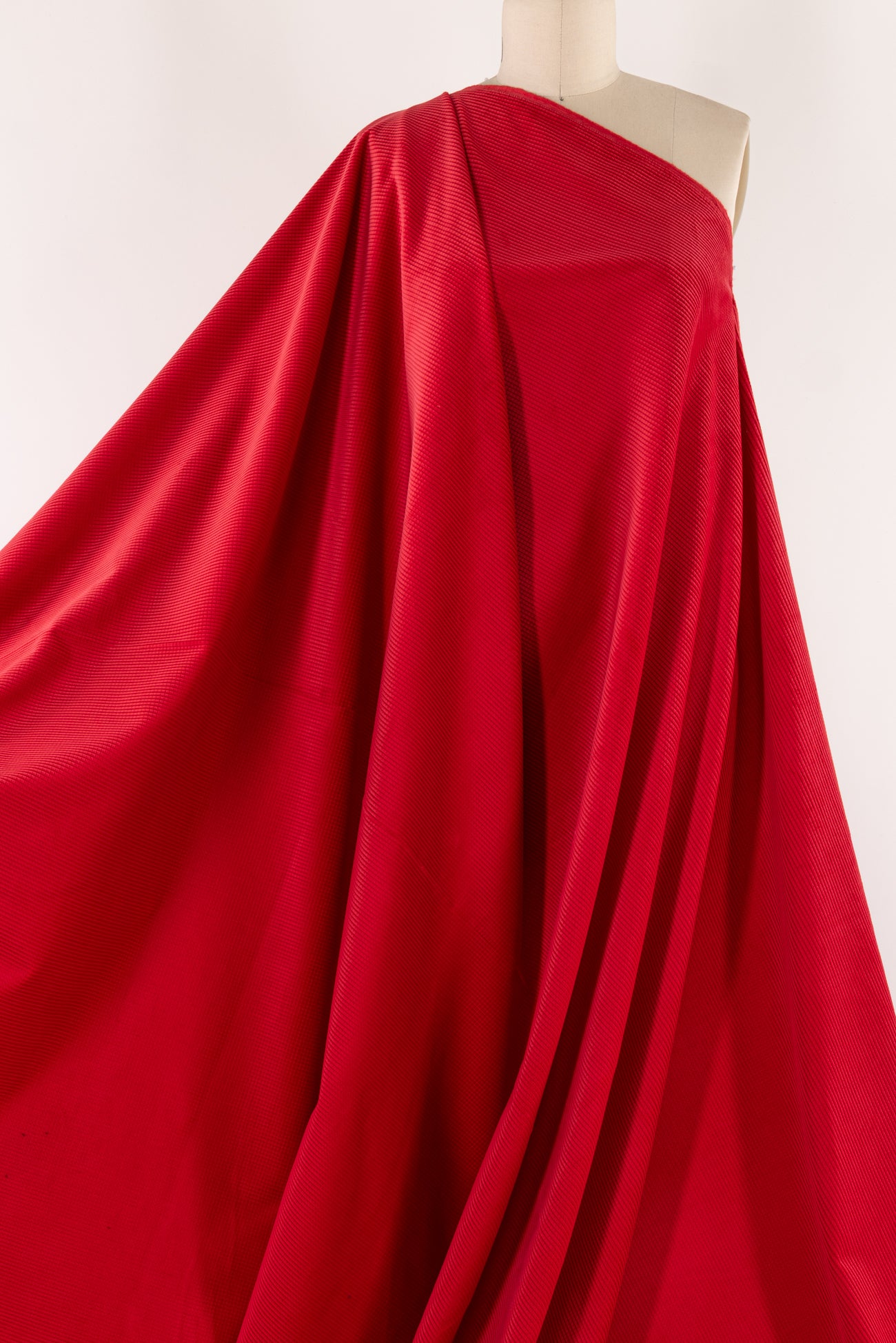 Lipstick Red Italian Cotton Cut Corduroy Woven