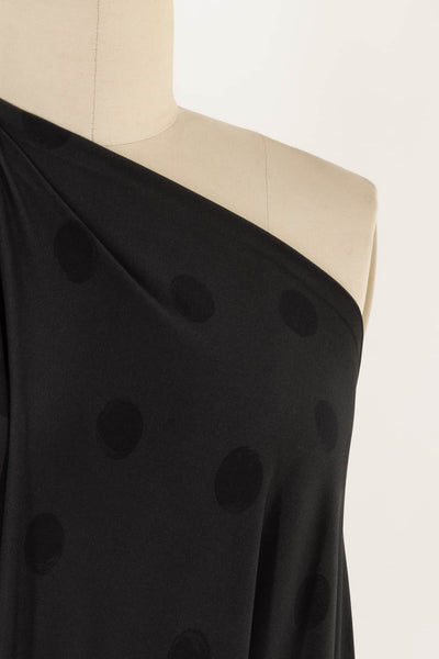 Lord Gray Dots Italian Viscose Knit - Marcy Tilton Fabrics