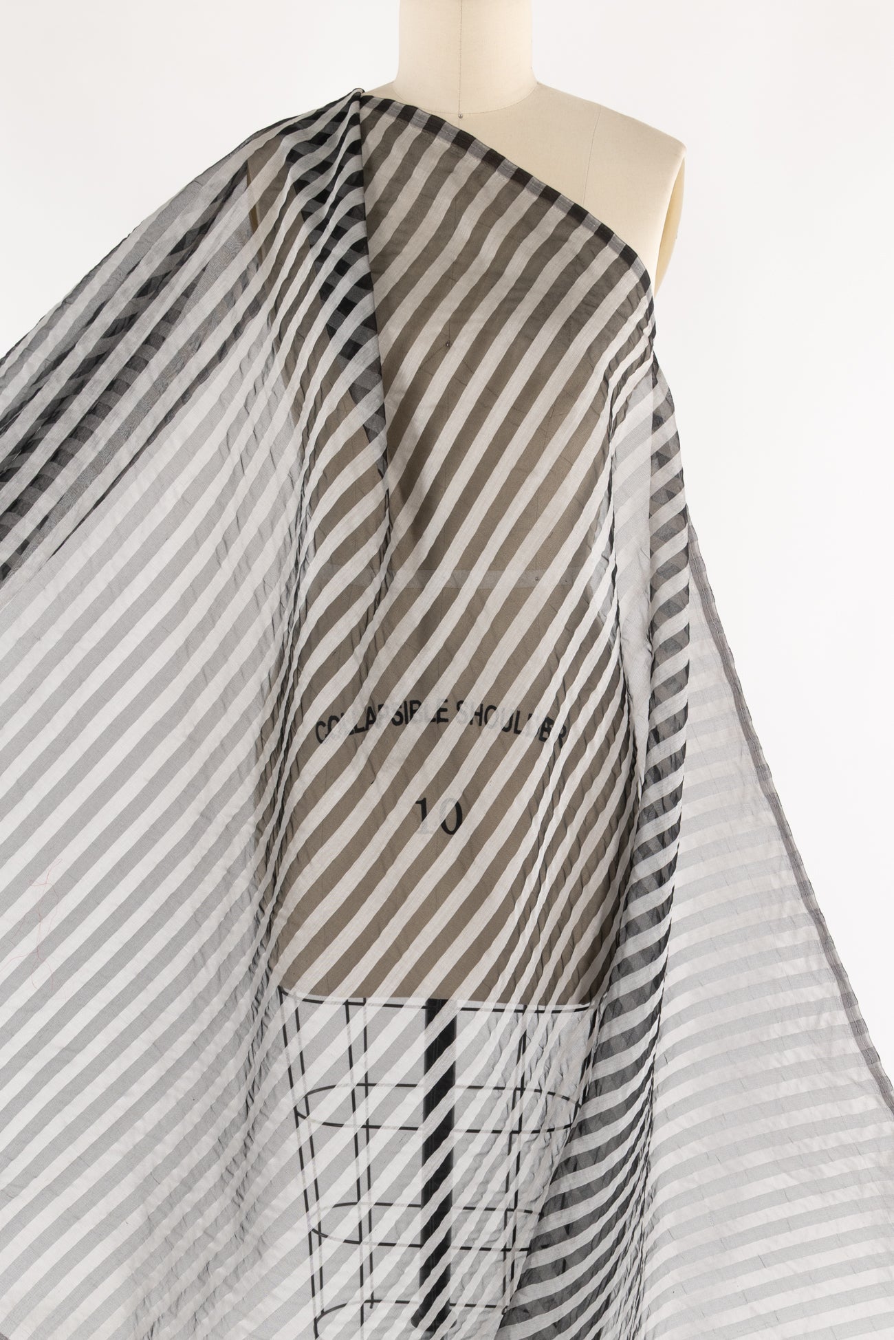 Lumina Stripe Silk Organza Woven