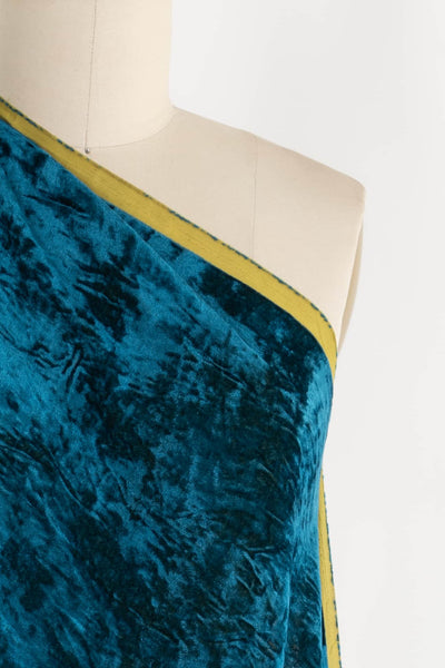 Lush Teal Silk Velvet Woven - Marcy Tilton Fabrics