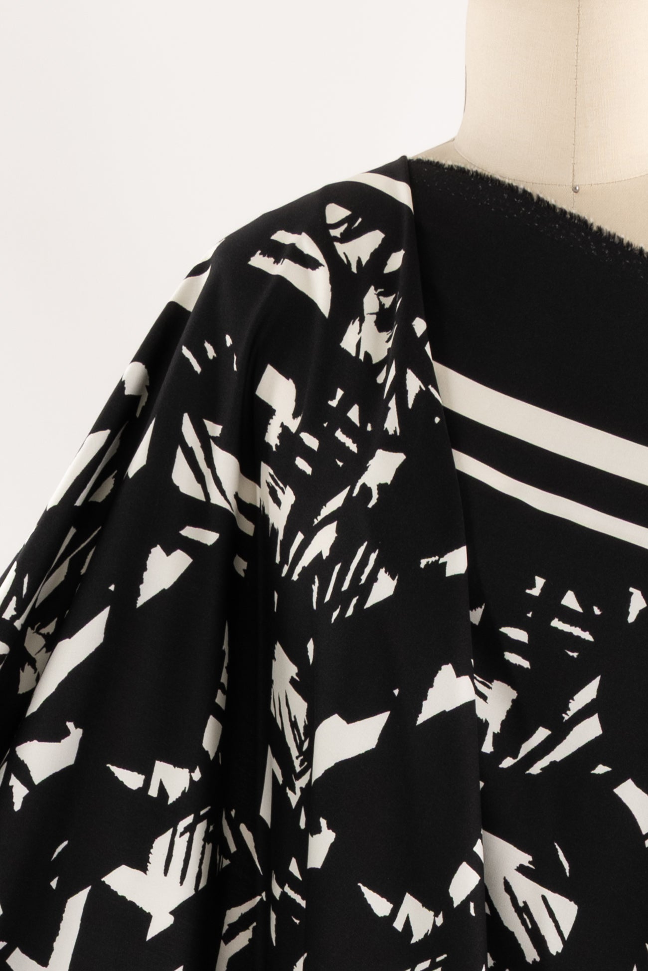 Magpie Border Italian Viscose Woven