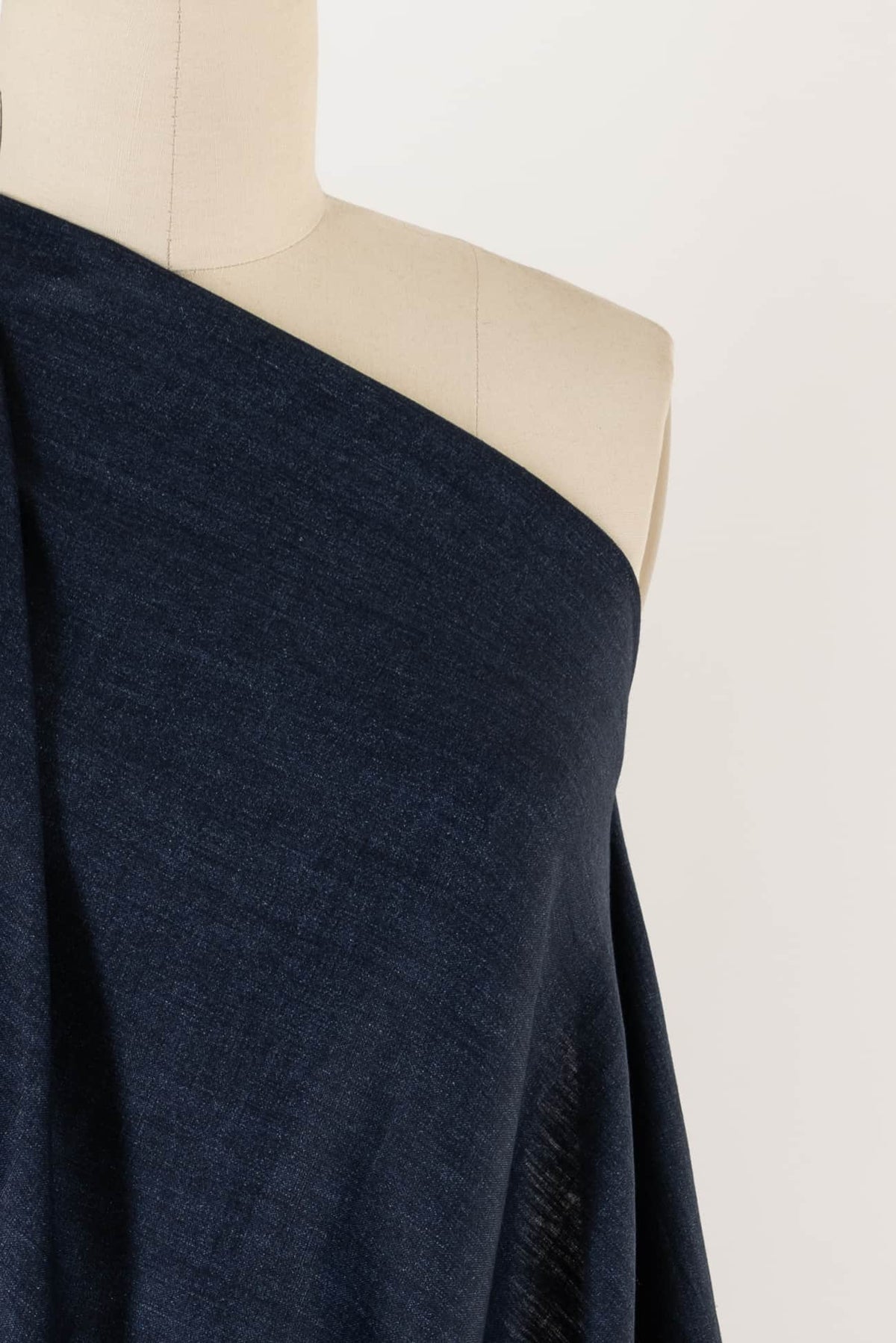 Midnight Indigo Hanky Linen Woven