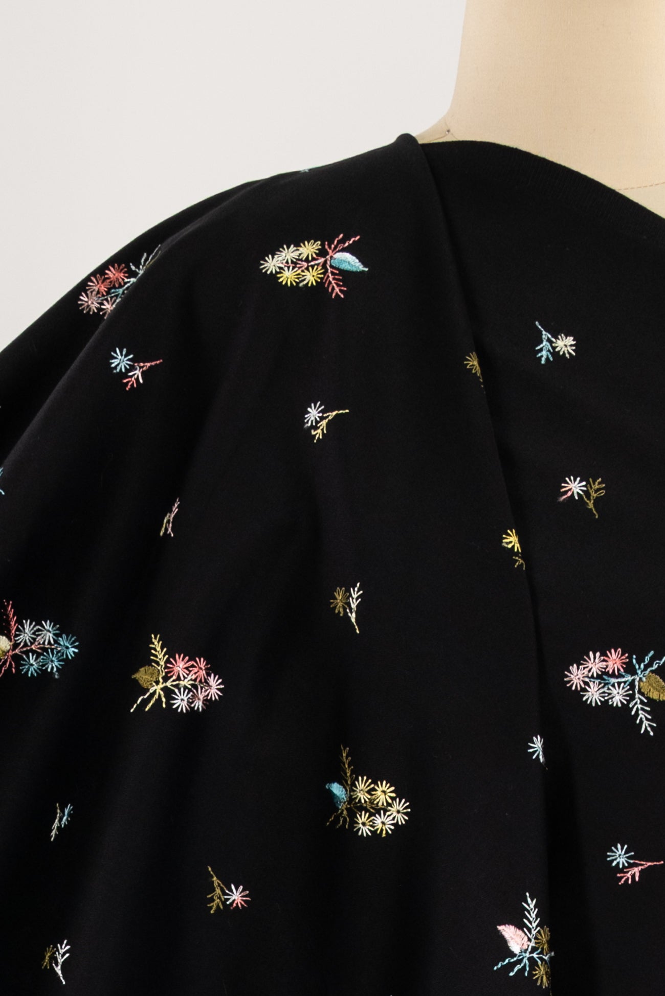 Midnight Posies Stretch Woven