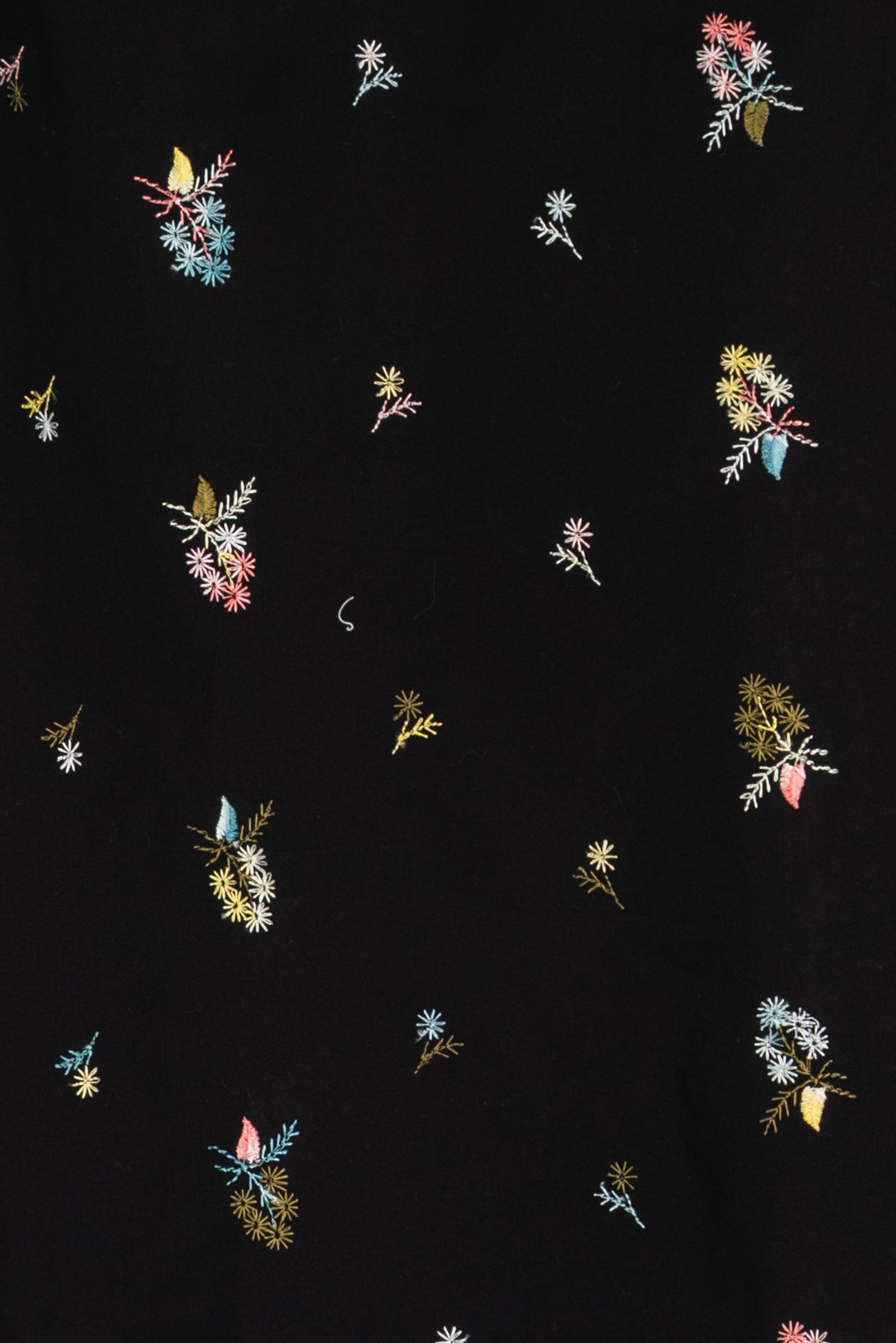 Midnight Posies Stretch Woven