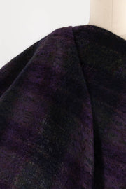 Milano Plaid Italian Mohair Wool Blend Coating