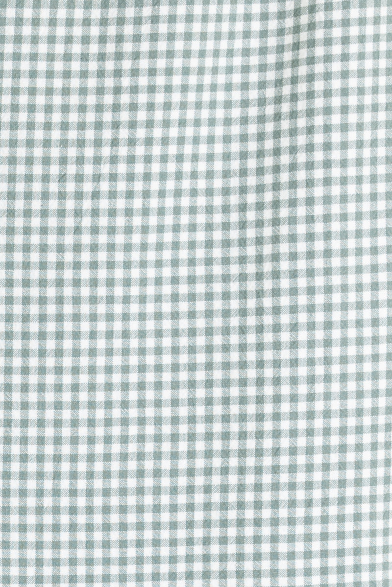 Minty Checks Organic Cotton Woven