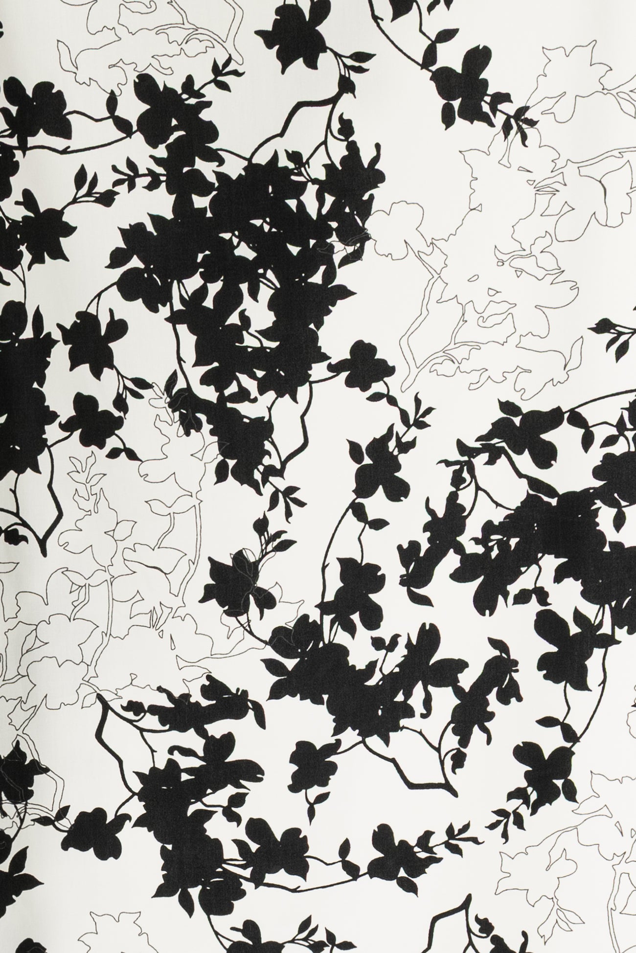 Monochrome Bloom Cotton Woven