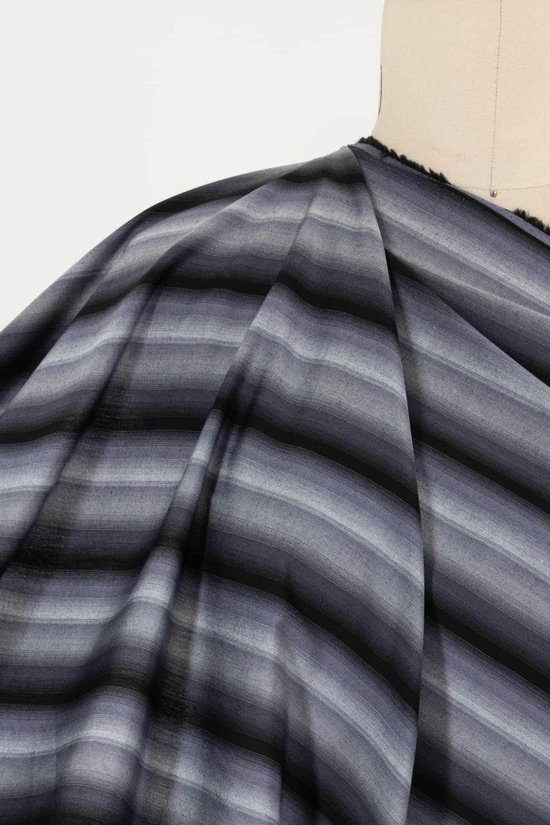 Moody Purple Stripe Japanese Cotton Woven - Marcy Tilton Fabrics