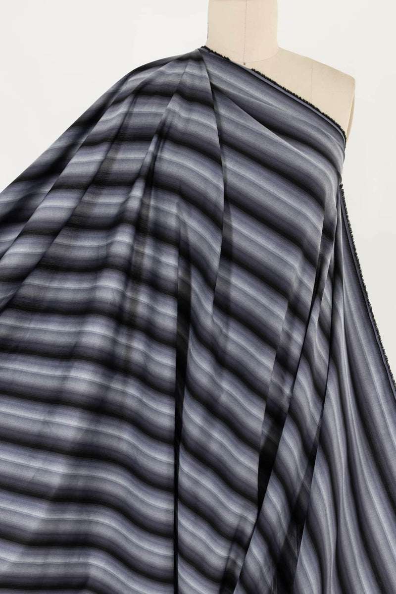 Moody Purple Stripe Japanese Cotton Woven - Marcy Tilton Fabrics