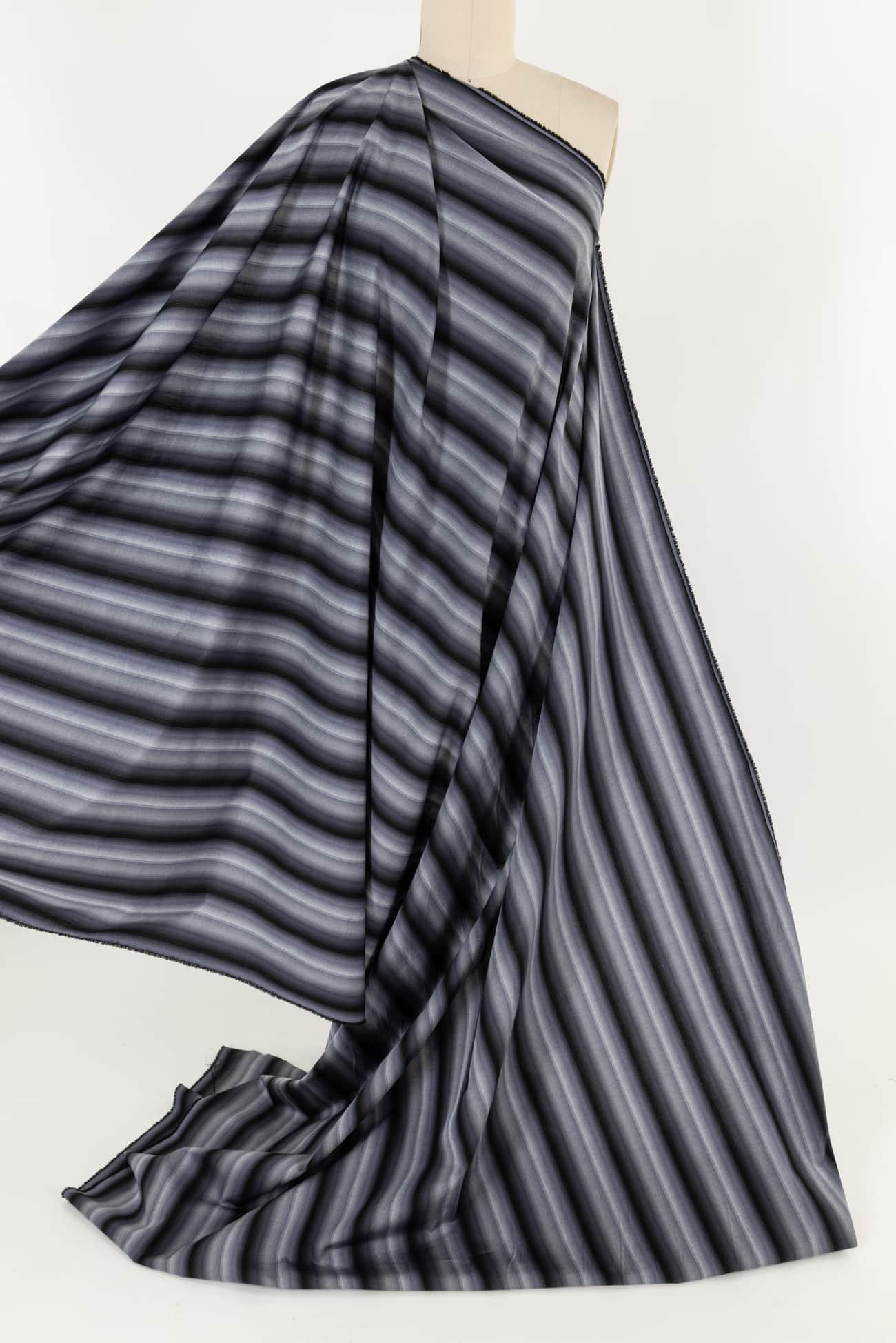 Moody Purple Stripe Japanese Cotton Woven - Marcy Tilton Fabrics