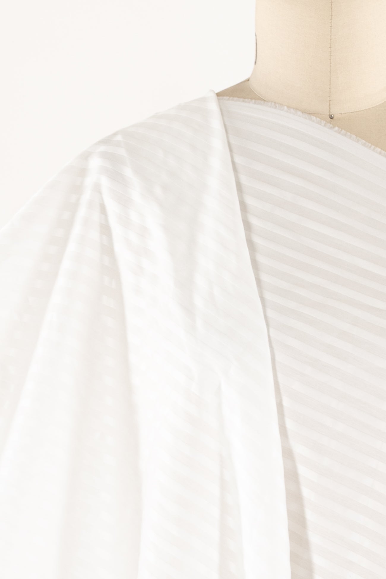 Moonbeam White Stripe Japanese Cotton Woven