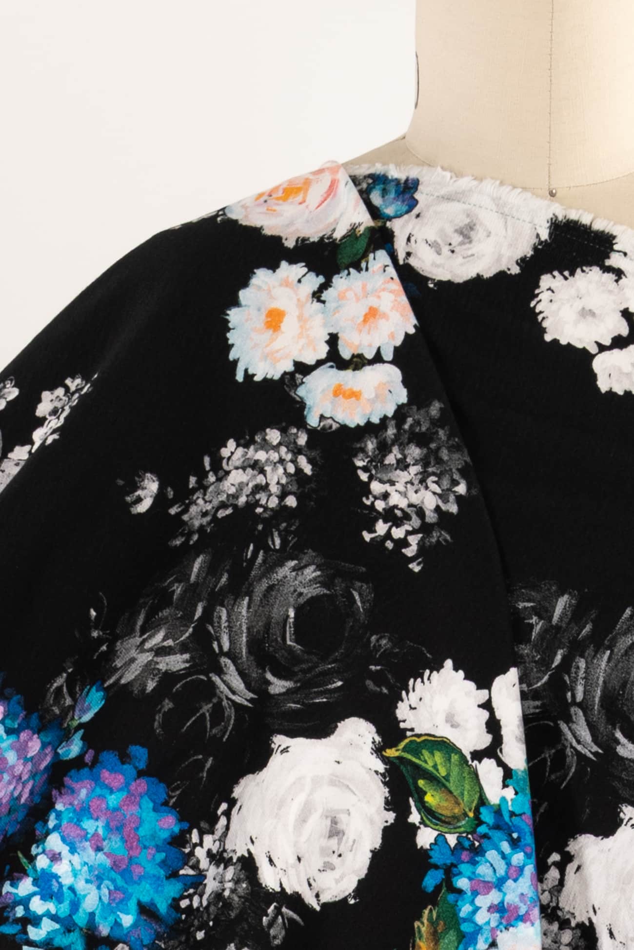 Moonlight Garden Italian Stretch Cotton Denim Woven