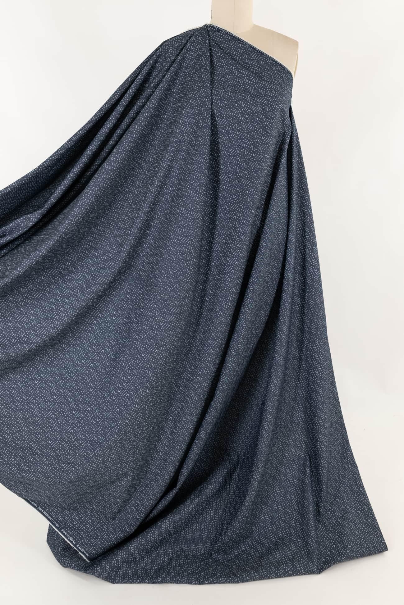 Blue Circle Stitch Cotton Woven – Marcy Tilton Fabrics