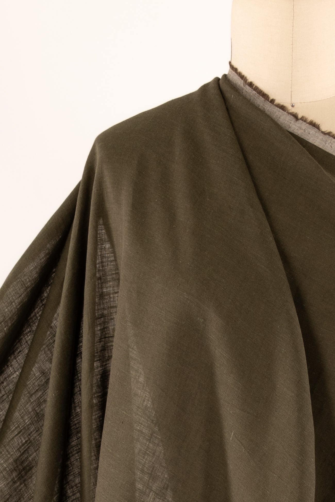 Moss Olive Linen Woven