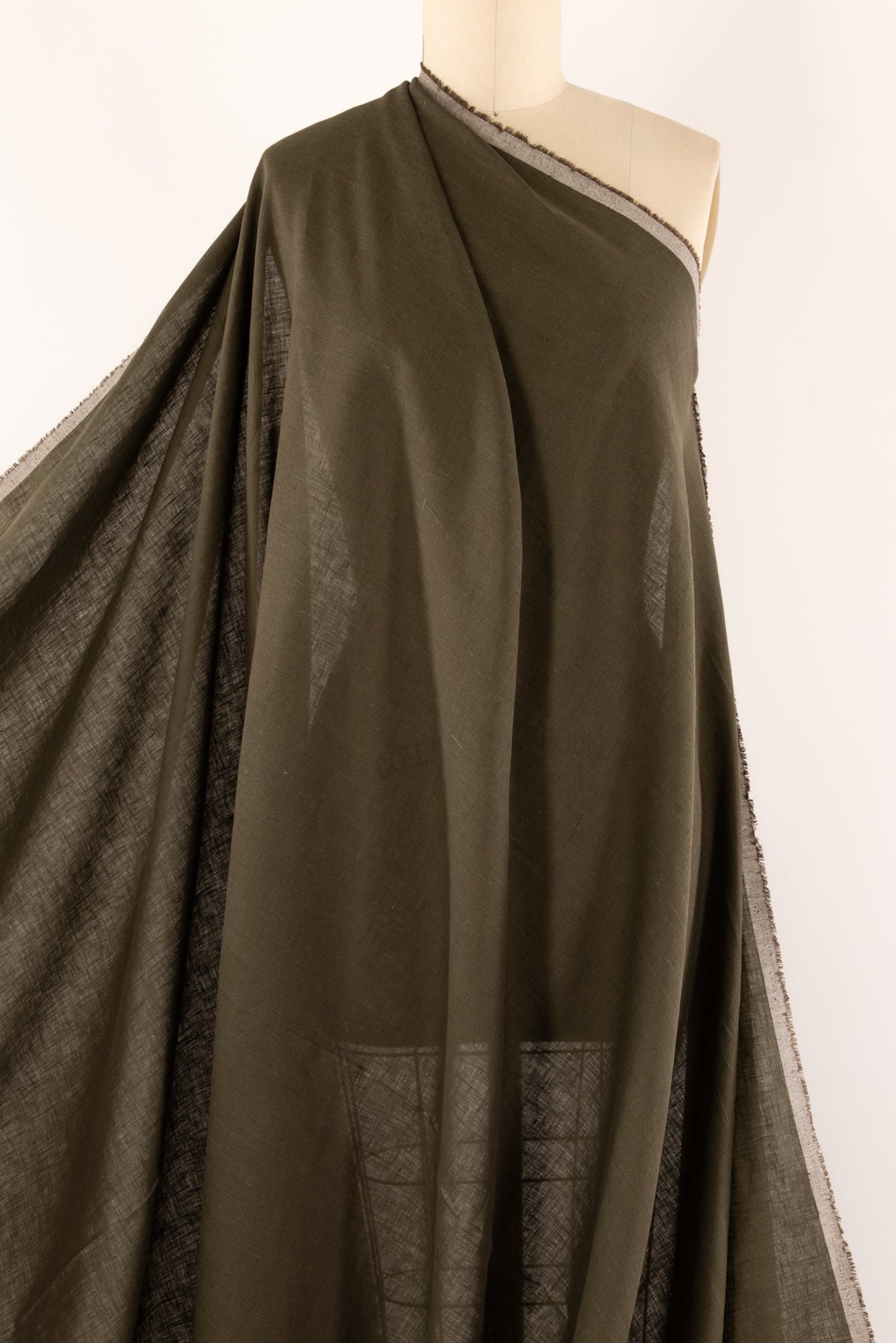 Moss Olive Linen Woven