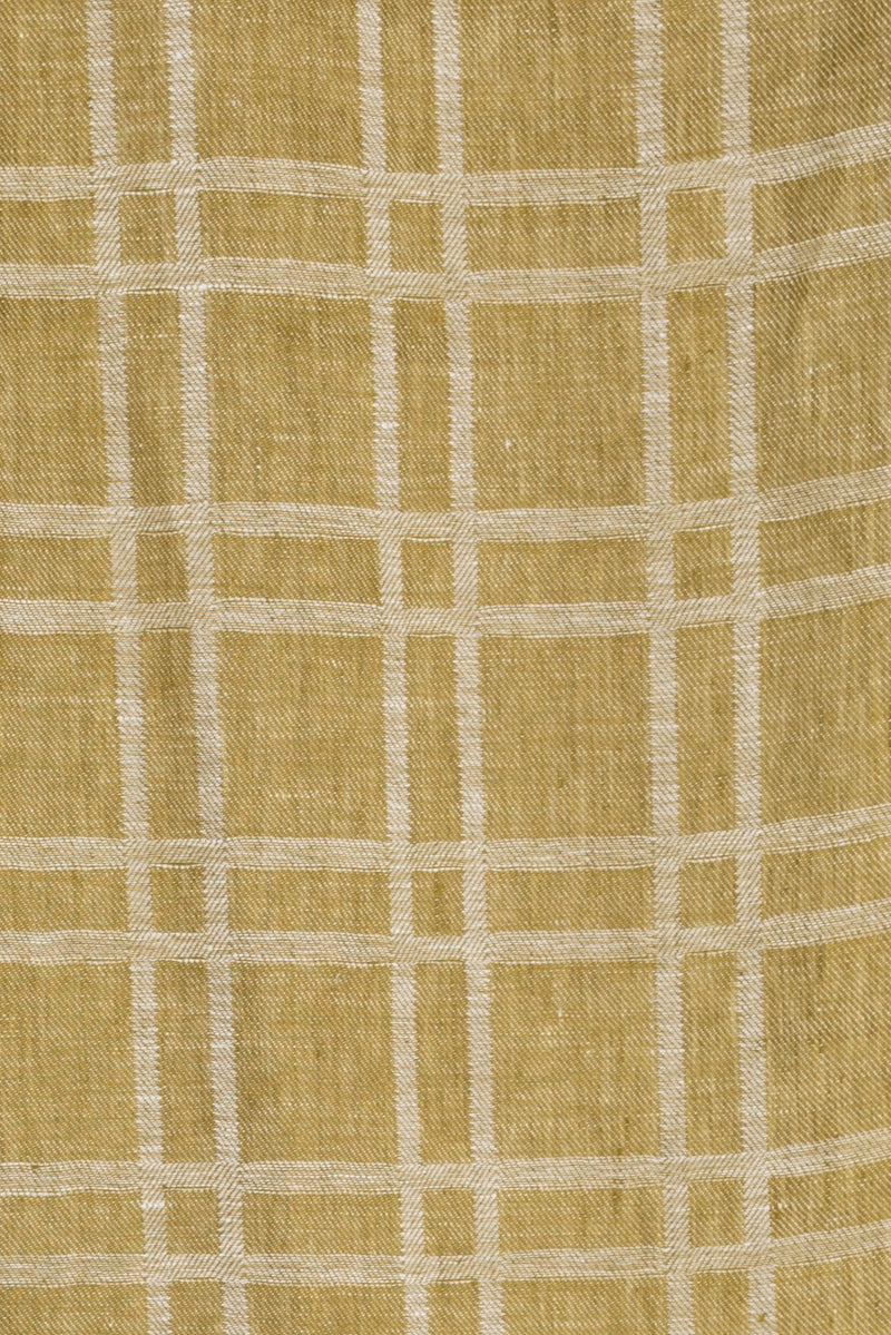 Green Moss Plaid Linen Woven