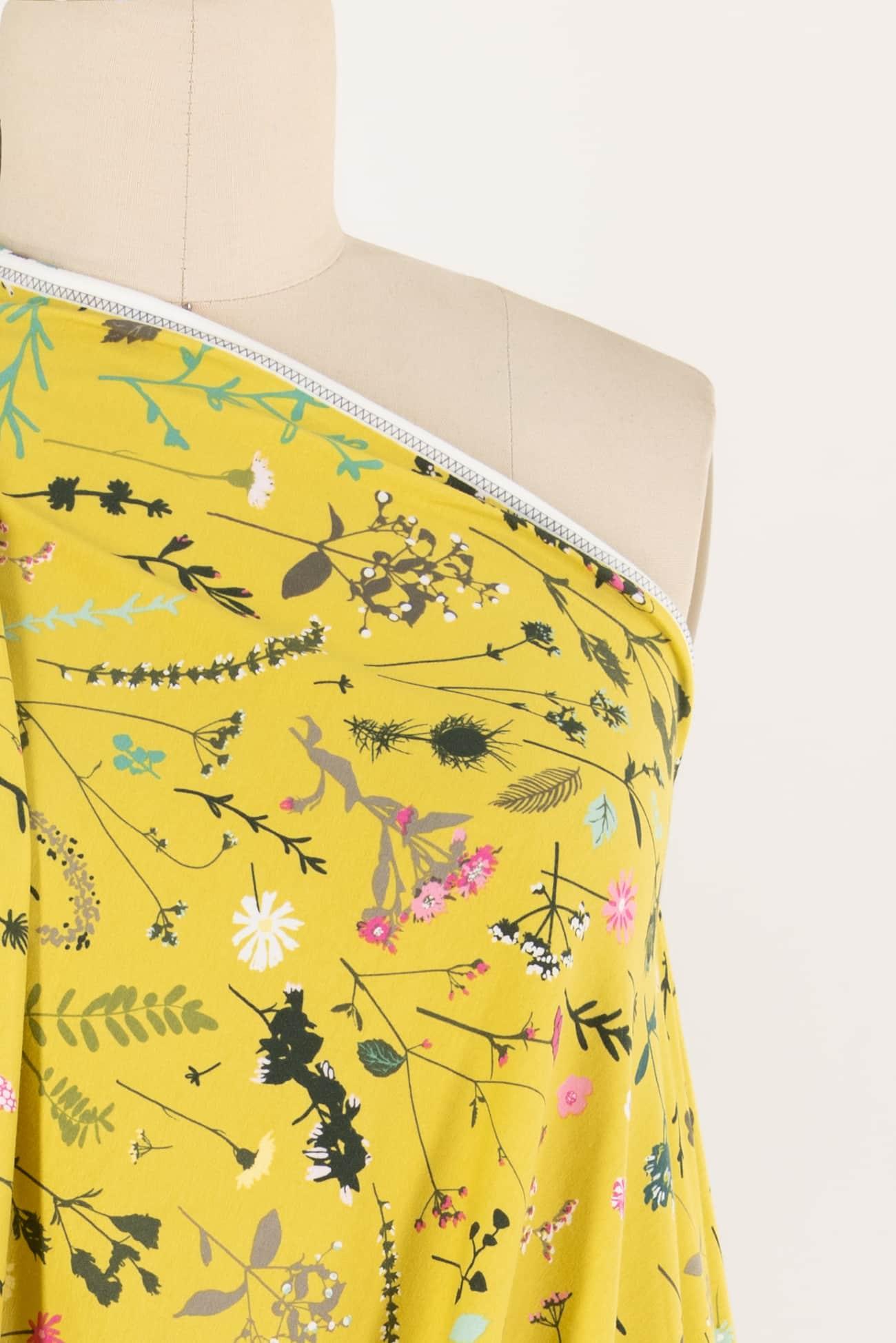 Mustard Field Cotton Knit - Marcy Tilton Fabrics