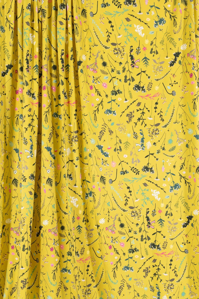 Mustard Field Cotton Knit - Marcy Tilton Fabrics