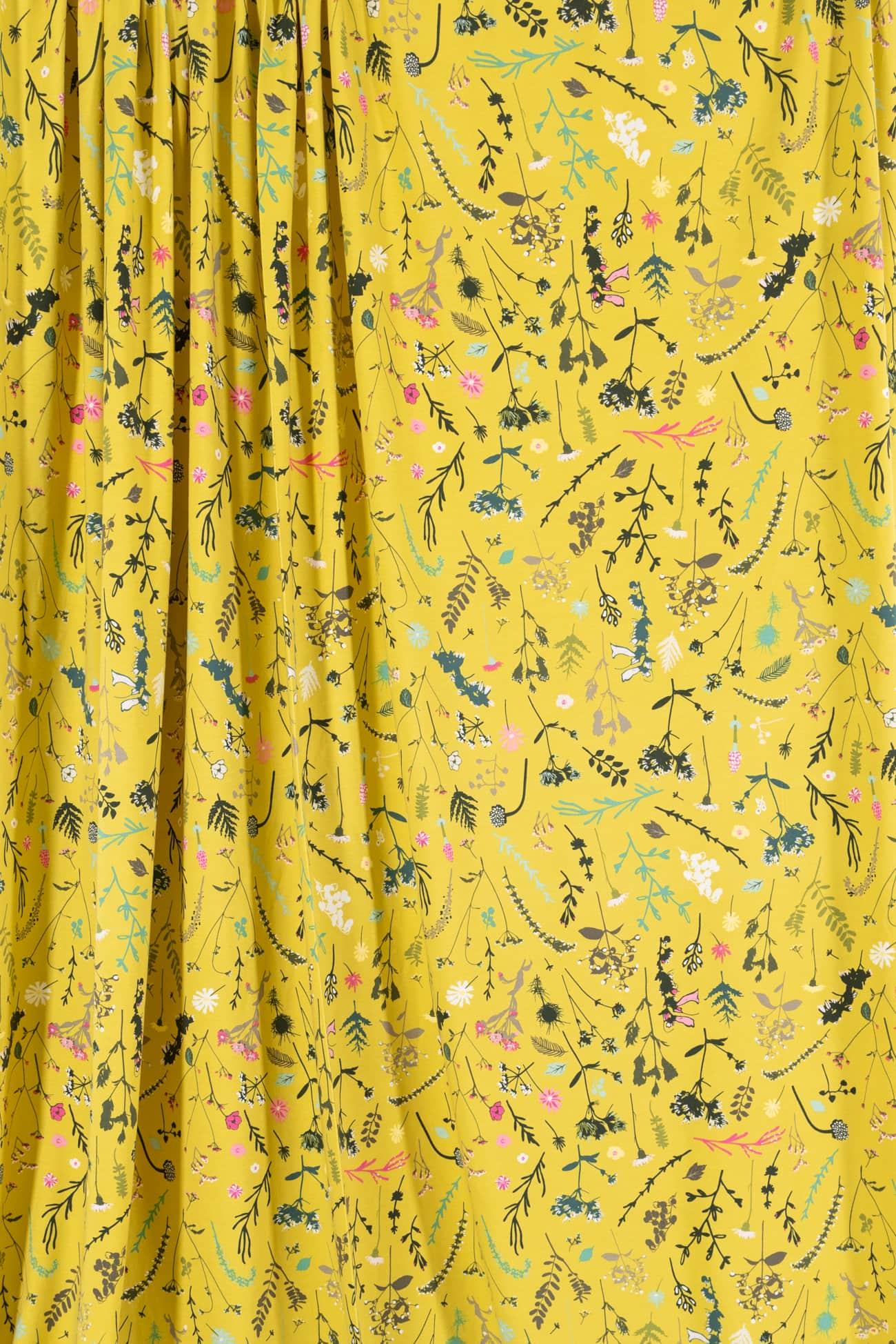 Mustard Field Cotton Knit - Marcy Tilton Fabrics