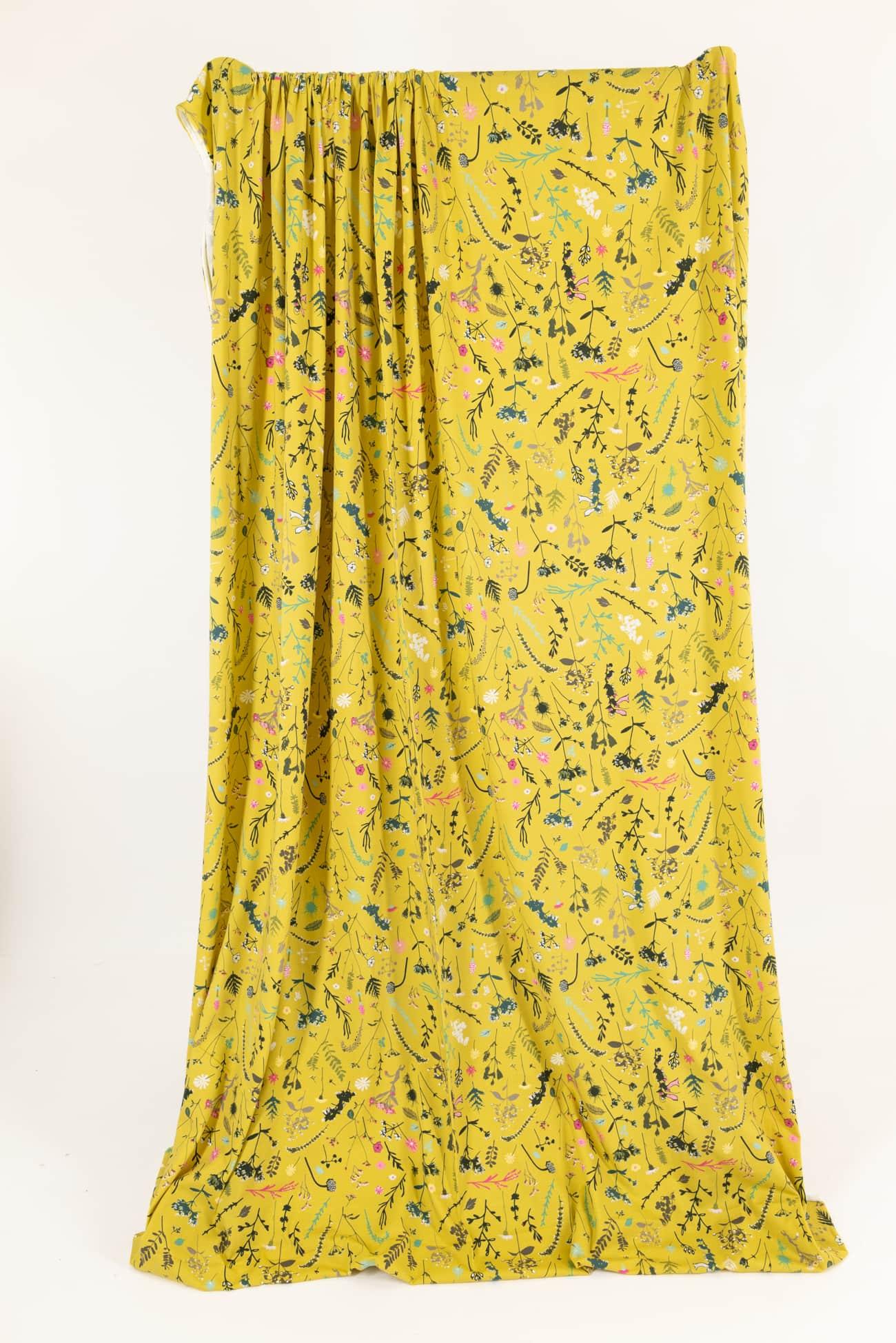 Mustard Field Cotton Knit - Marcy Tilton Fabrics