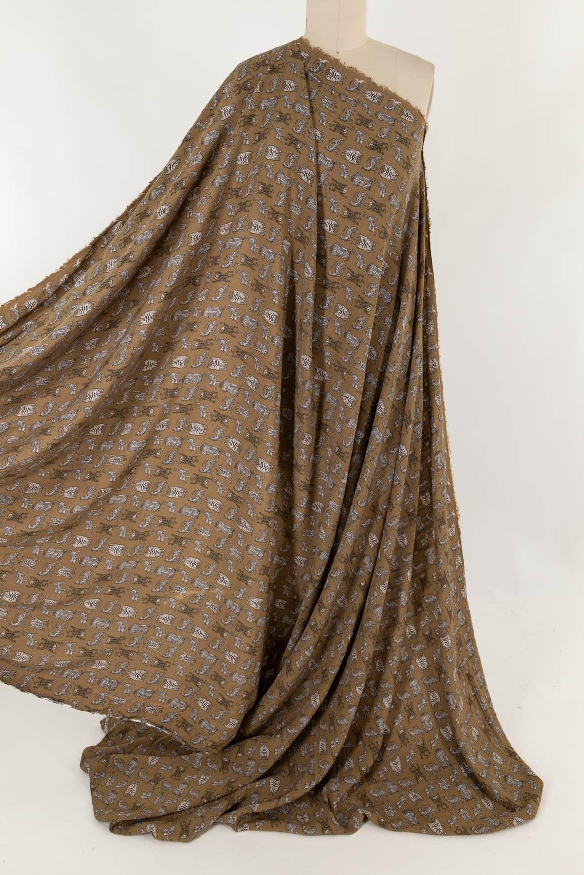Mythical Beasts Italian Viscose Woven - Marcy Tilton Fabrics