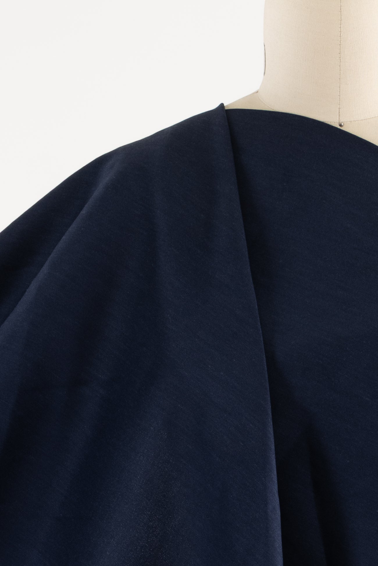Natalie Navy Euro Stretch Linen Woven