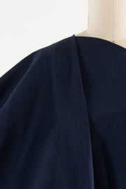 Natalie Navy Euro Stretch Linen Woven