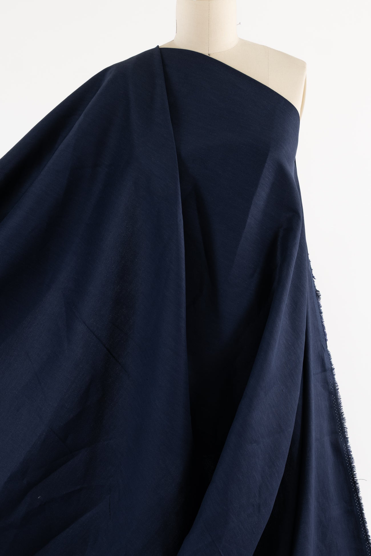 Natalie Navy Euro Stretch Linen Woven
