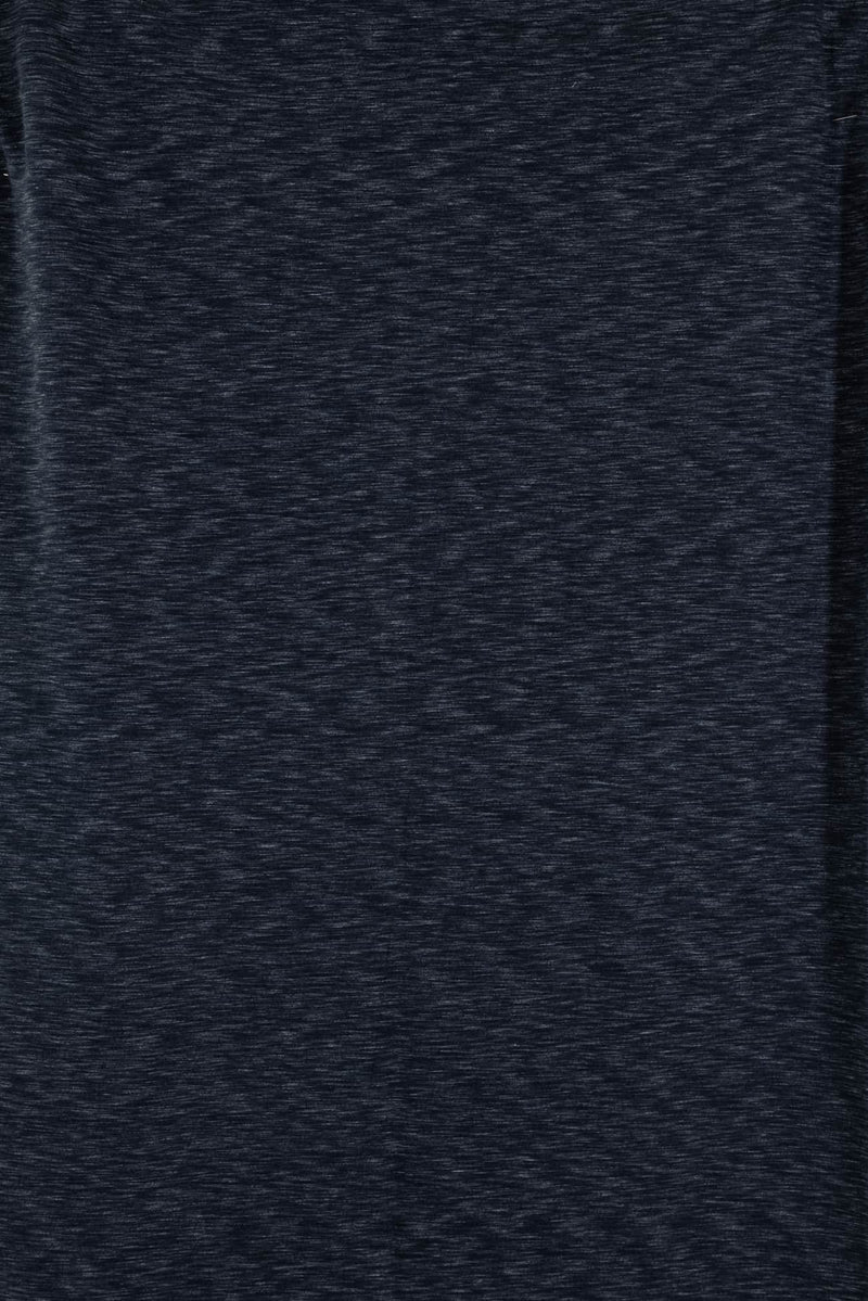 Navy Heather Cotton French Terry - Special Cuts