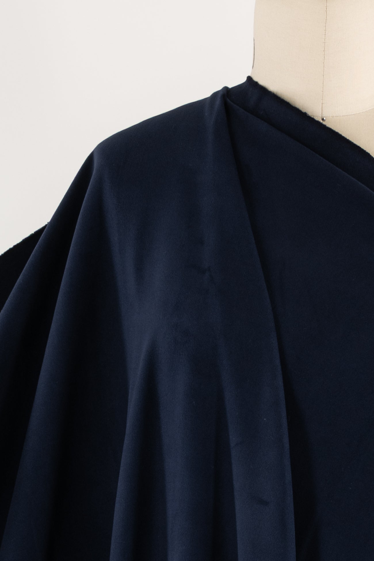 Navy Peony British Cotton Moleskin Woven