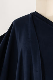 Navy Peony British Cotton Moleskin Woven