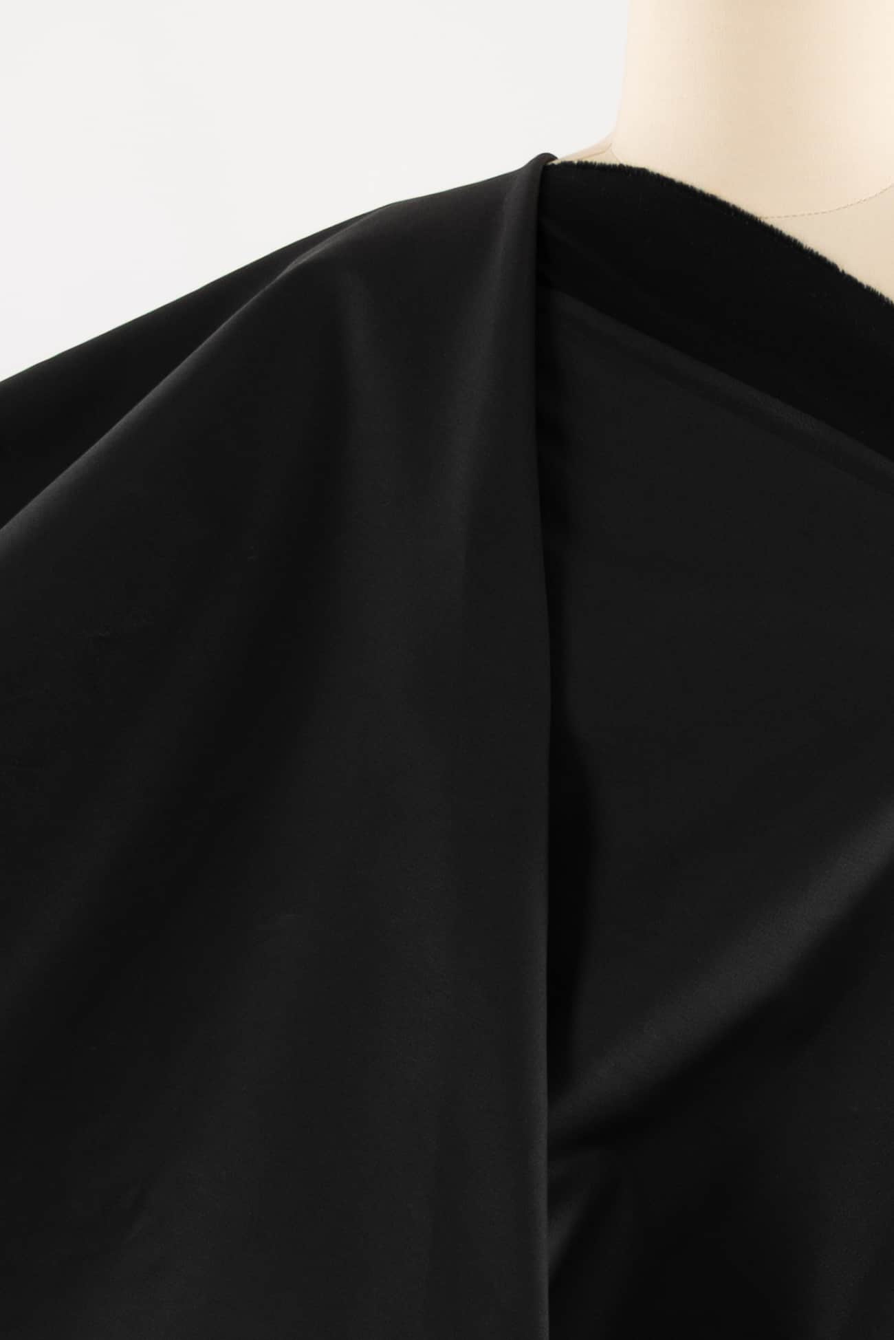 Nero Black Coated Cotton Rainwear Woven