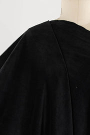Nero Black Corded Velour Knit
