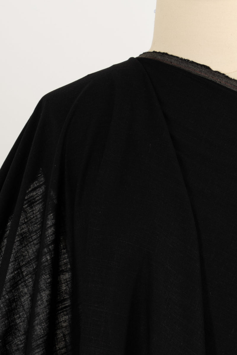 Night Black Linen/Rayon Woven