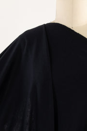 Night Shadow Navy Italian Cotton/Silk Double Knit