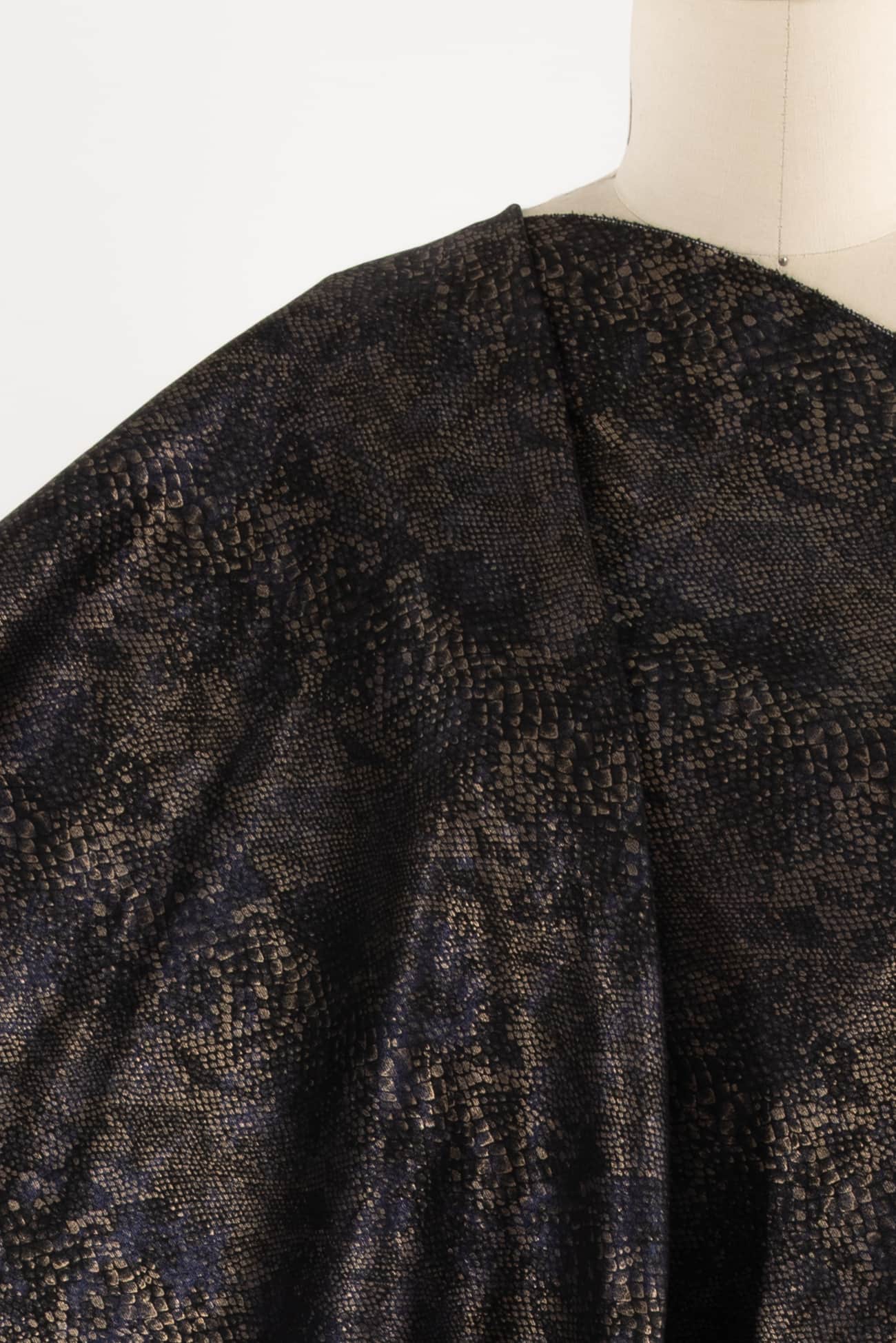 Obsidian Lizard Stretch Denim Woven