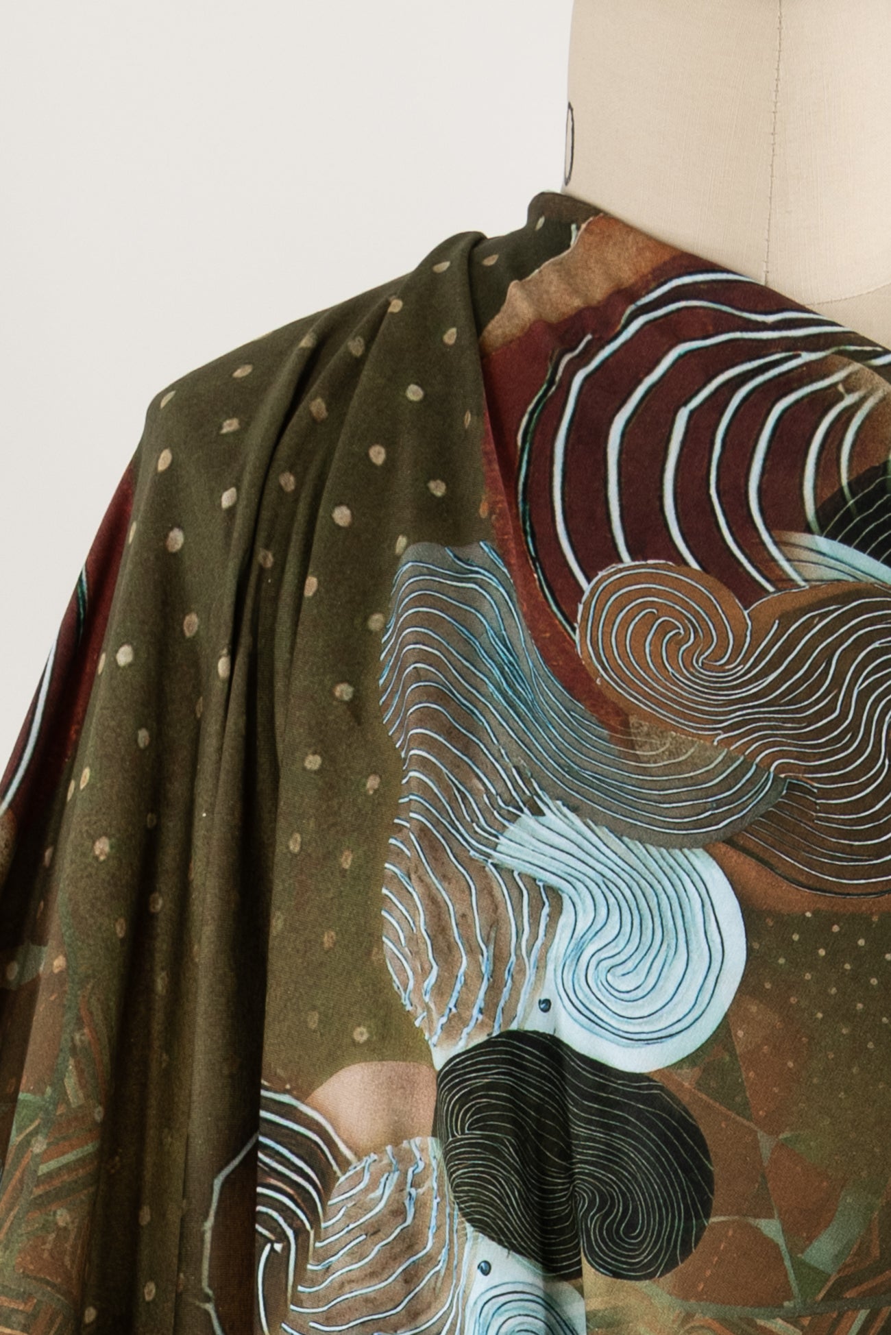 Olive Cascade Dutch Cotton Knit