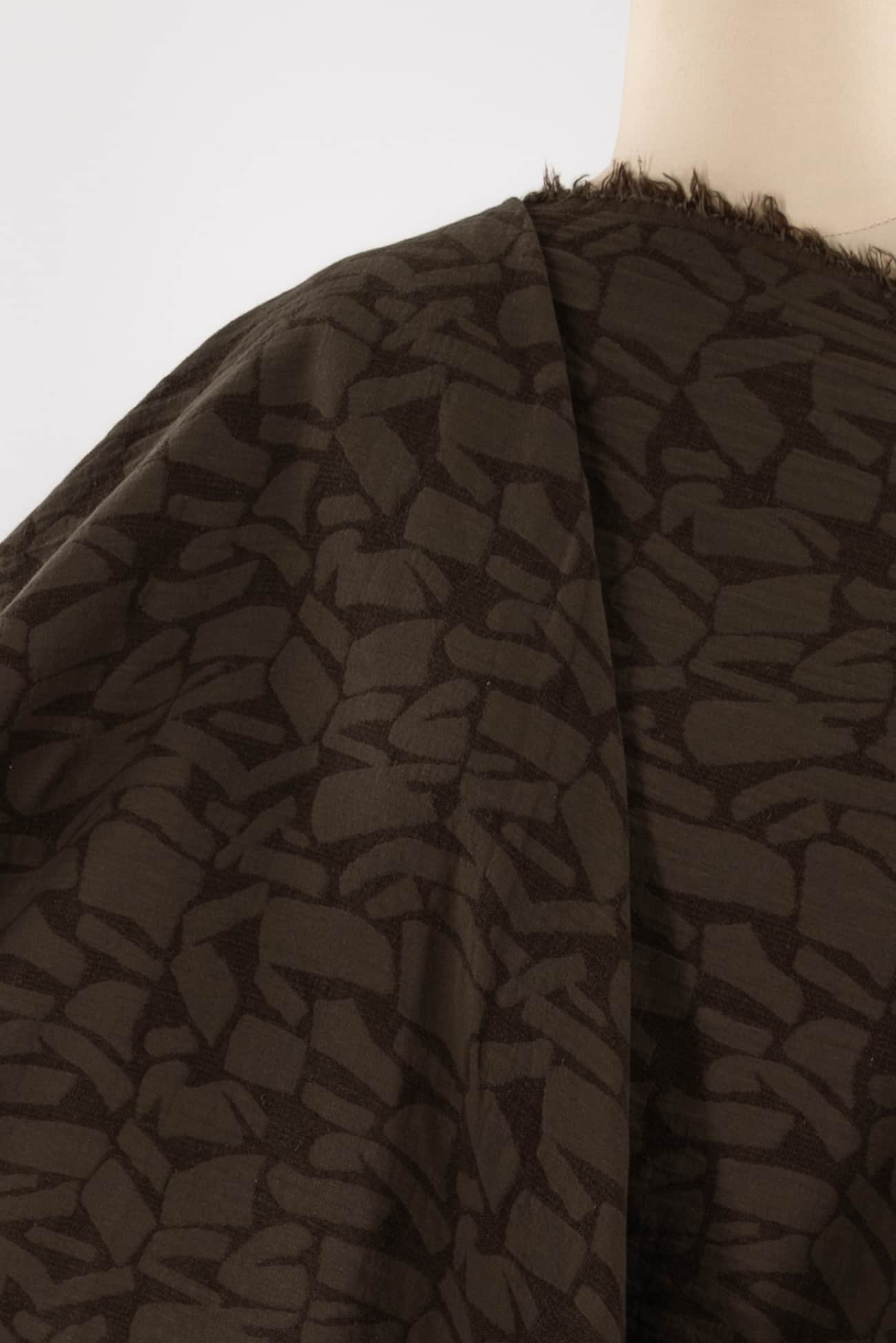 Olive Flagstones Jacquard Woven