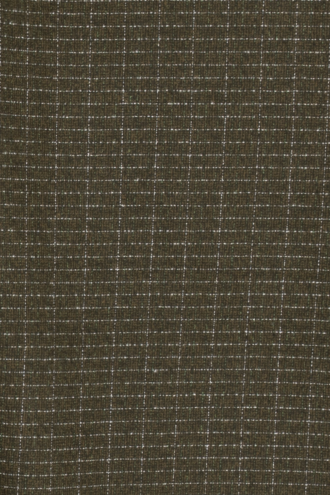 Olive Grid Cotton Flannel Woven