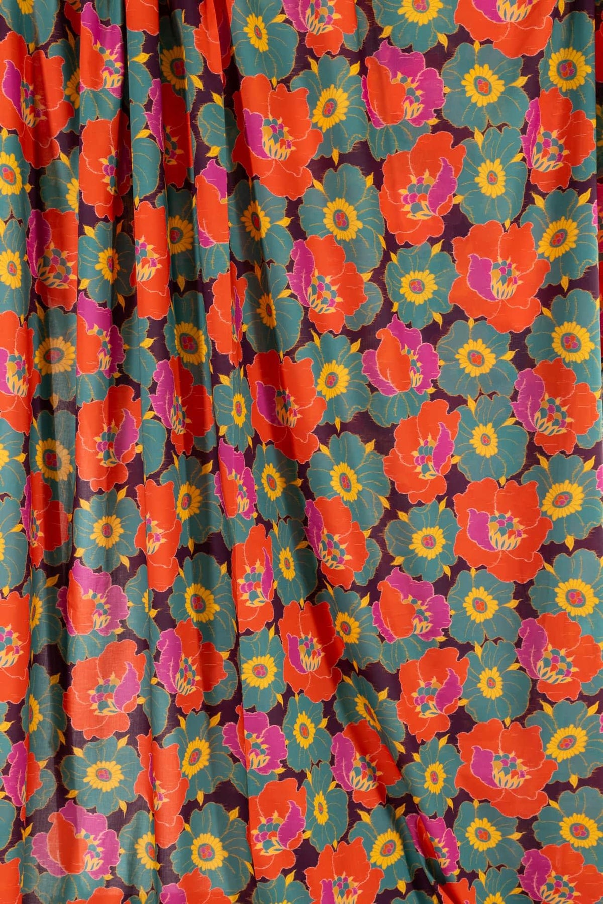 Orange Blossom Special Liberty Cotton Woven - Marcy Tilton Fabrics